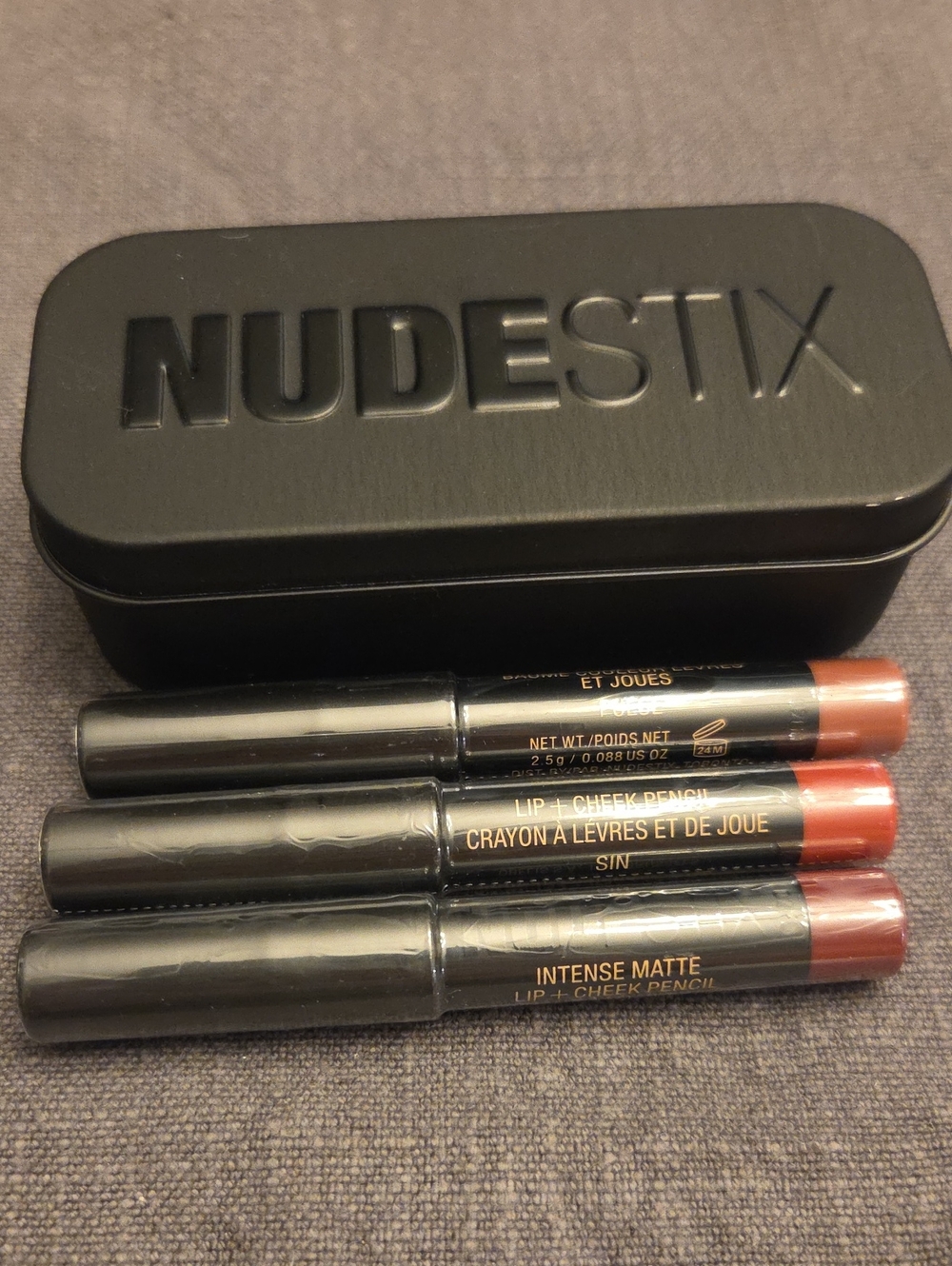 NUDESTIX Lip Trio (Raven, Pulse, Sin) Sealed NIB